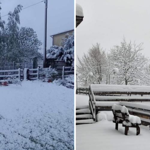 Sorpresa bianca in Oltrepò: nevicata in pieno aprile a Romagnese e Pian del Poggio