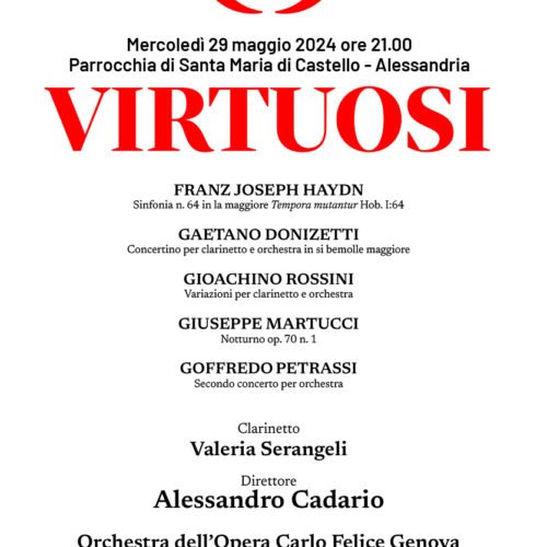L’Orchestra del Carlo Felice il 29 maggio a Santa Maria di Castello per il concerto “Virtuosi”