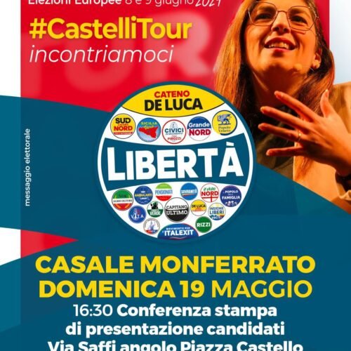 Elezioni: domenica a Casale Laura Castelli presenta i candidati della coalizione Libertà