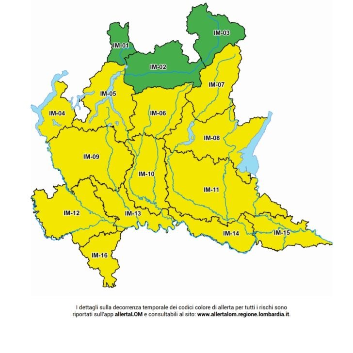 ARPA proroga fino a domani l’allerta gialla per temporali in provincia di Pavia