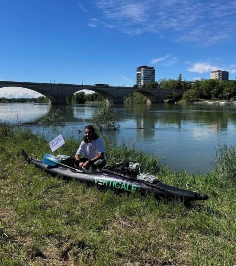 400 km in kayak: Samuele Li Vigni sfida il Po da Pavia a Venezia