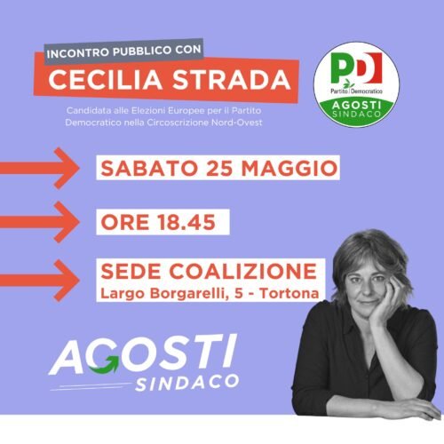 Elezioni europee: incontro a Tortona con la candidata Pd Cecilia Strada