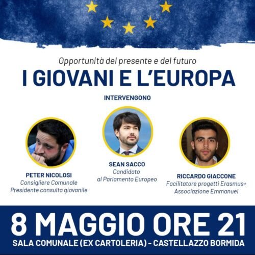 Elezioni europee: mercoledì a Castellazzo incontro con il candidato del M5s Sean Sacco