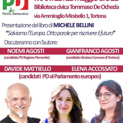 Elezioni: martedì a Tortona la presentazione del libro di Michele Bellini sul futuro dell’Europa