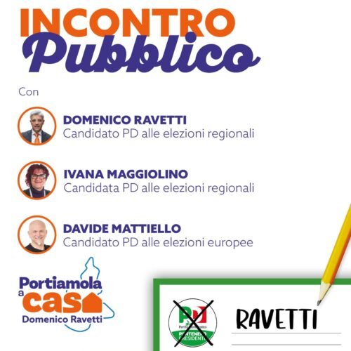 Elezioni regionali ed europee: sabato a Ovada incontro con i candidati Pd Ravetti, Maggiolino e Mattiello