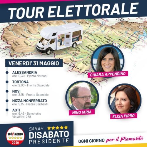 Elezioni regionali: venerdì il tour elettorale del Movimento 5 Stelle ad Alessandria, Tortona e Novi