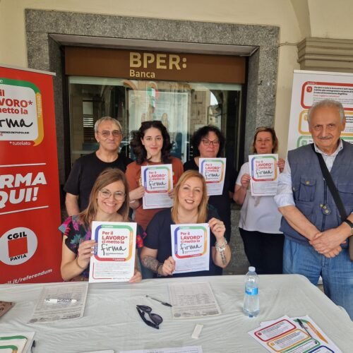Manifestazioni in provincia di Pavia: la CGIL mobilita i cittadini per il referendum sul lavoro