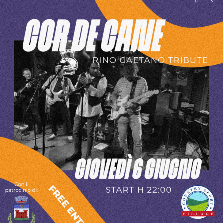 I CorDeCane a FLOW at CSV. Il 6 giugno il live della band tributo a Rino Gaetano al Country Sport Village di Mirabello