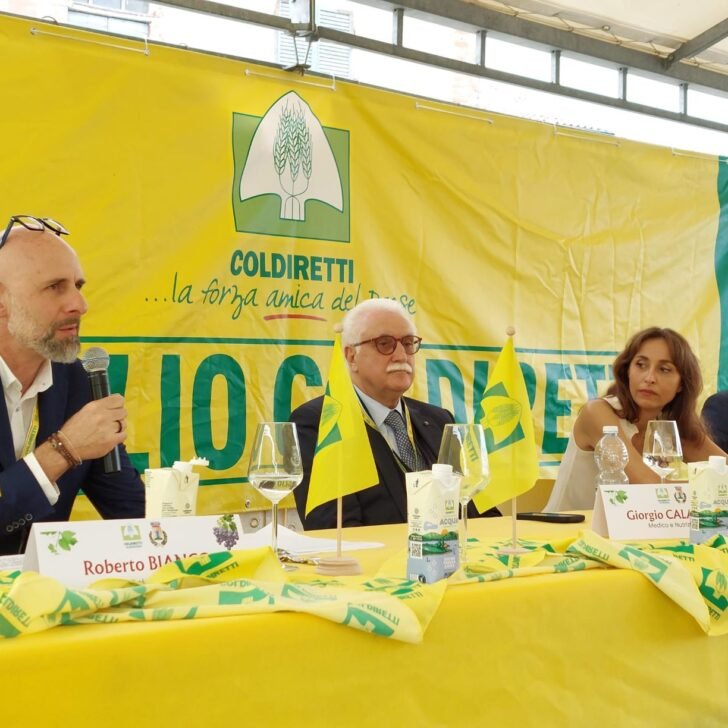 Anche Benedetta Parodi al convegno Coldiretti a Carpeneto per difendere il vino italiano  