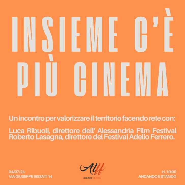 “Insieme c’è più cinema”: il regista Ribuoli racconta il suo “Alessandria Film Festival”