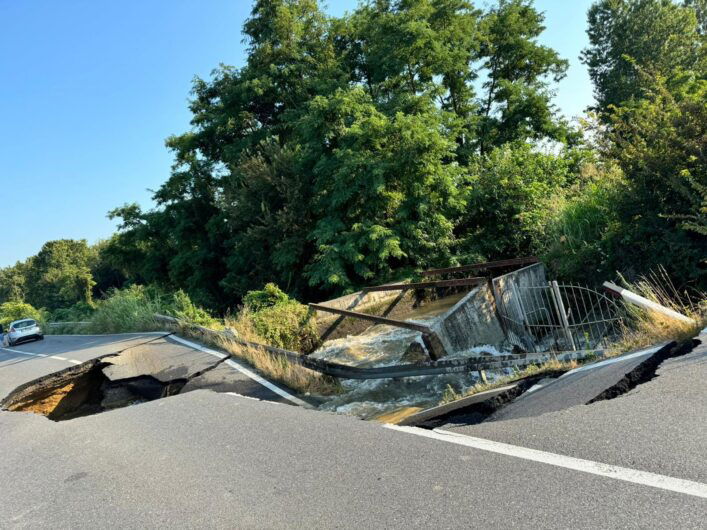 Crollo della strada a Torrevecchia Pia: l’erosione possibile causa del cedimento