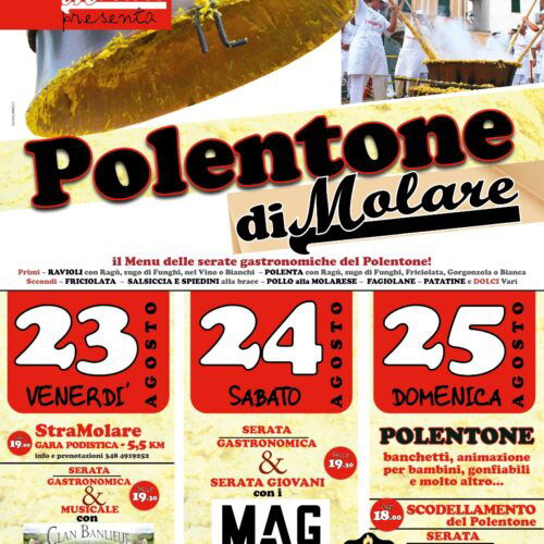 Dal 23 al 25 agosto tre giorni di festa con il Polentone di Molare