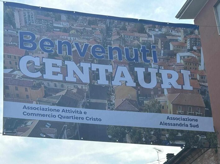 “Benvenuti Centauri”: al quartiere Cristo di Alessandria i cartelloni in vista del motoraduno