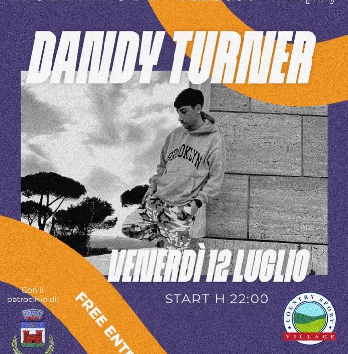 Il 12 luglio Dandy Turner live e serata “Open Mic” al Country Sport Village di Mirabello