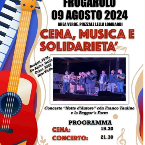 Il 9 agosto a Frugarolo buon cibo e la musica della Beggar’s Farm per sostenere Aprova