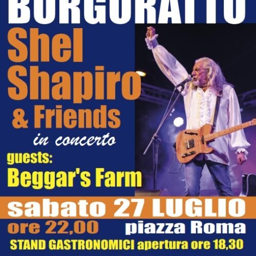 Sabato 27 luglio il concerto di Shel Shapiro a Borgoratto per sostenere la Lilt