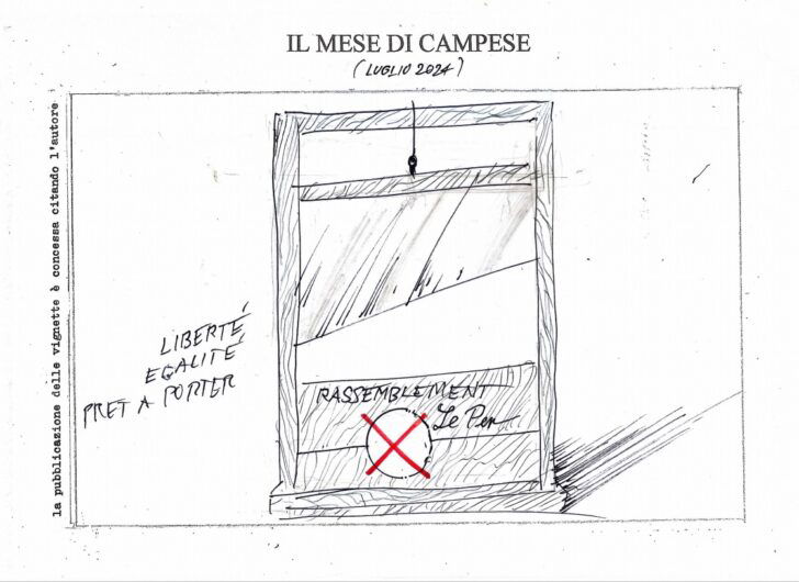 Le vignette di luglio firmate dall’artista valenzano Ezio Campese