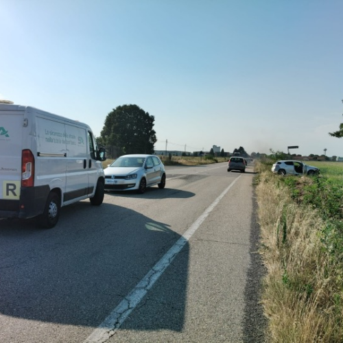 Incidente lungo il tratto della statale 35 tra Pozzolo e Bosco Marengo. Due vetture coinvolte