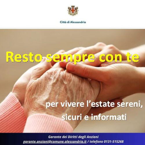 Alessandria in ascolto degli anziani per tutto il mese di agosto