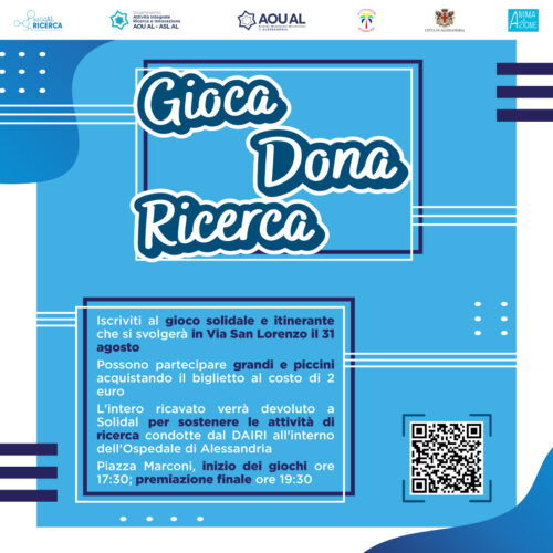 Il 31 agosto tra via San Lorenzo e piazza Marconi un gioco per i bambini a favore della ricerca