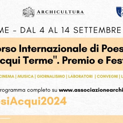 Concorso Internazionale di Poesia Città di Acqui: il programma degli eventi dal 4 al 14 settembre