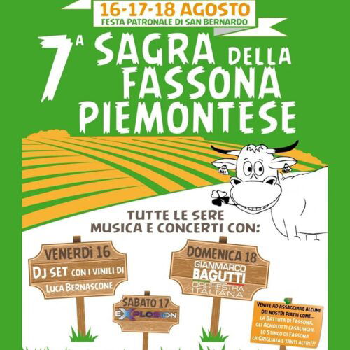 Dal 16 al 18 agosto Sagra della Fassona Piemontese a Borgoratto