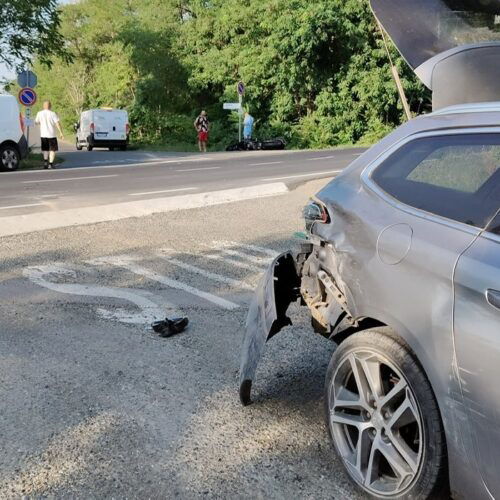 Scontro auto moto in via Frugarolo a Bosco Marengo