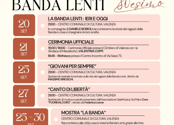 Ottant’anni fa l’eccidio della Banda Lenti. Le celebrazioni a Valenza