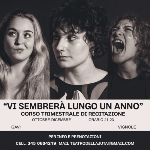 Al via i nuovi corsi di recitazione del Teatro della Juta e Officine Gorilla