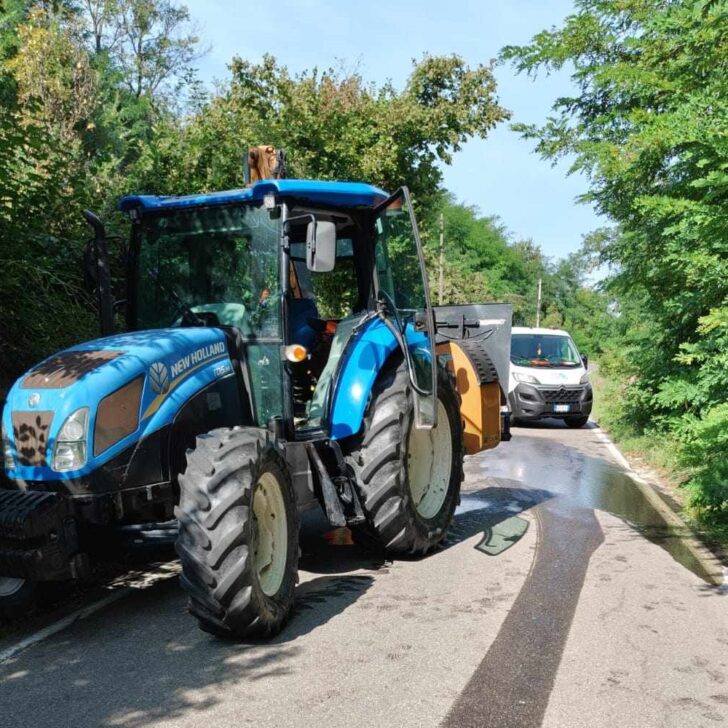 Strada Marana riaperta dopo la perdita di olio