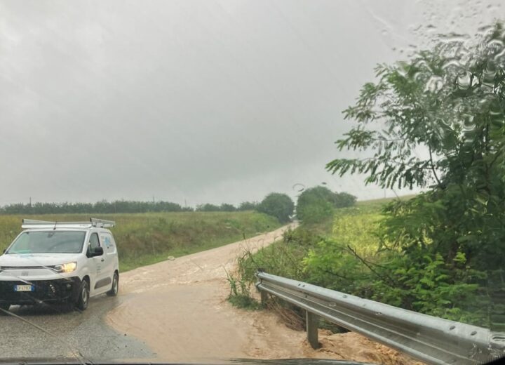 Maltempo: allagamenti lungo la strada tra Bassignana e Rivarone