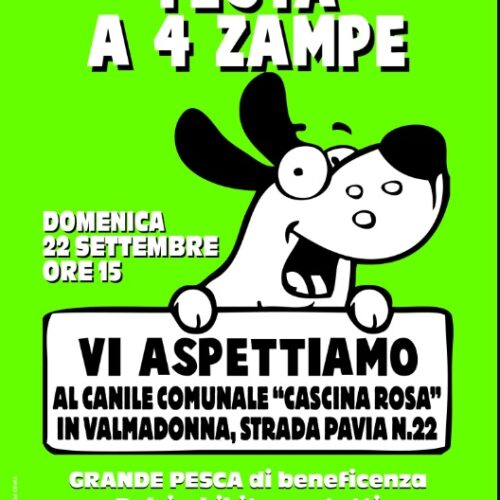 Il 22 settembre la “Festa a 4 zampe” al canile rifugio “Cascina Rosa”