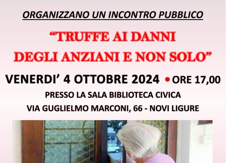 “Non ci casco”: a ottobre gli incontri contro le truffe di Spi Cgil, Federconsumatori, Auser e Polizia