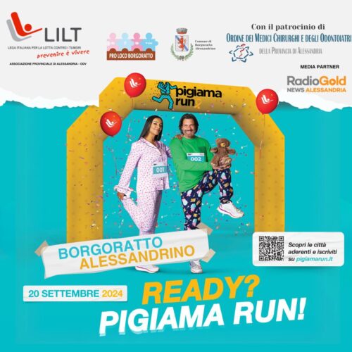 Il 20 settembre a Borgoratto la “Pigiama Run” della Lilt che in provincia sostiene l’Ospedaletto di Alessandria