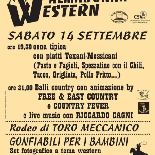 Sabato 14 settembre “Valmadonna Western”