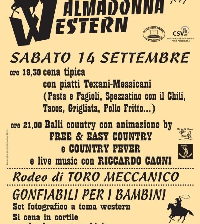 Sabato 14 settembre “Valmadonna Western”