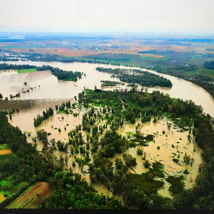 La piena del Po a Mugarone. Situazione sempre monitorata e sotto controllo  