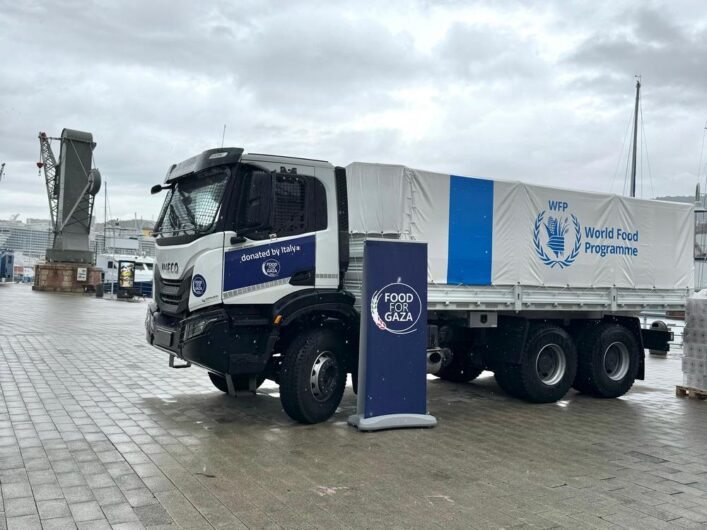 La Regione Piemonte alla partenza dei camion di aiuti per Gaza