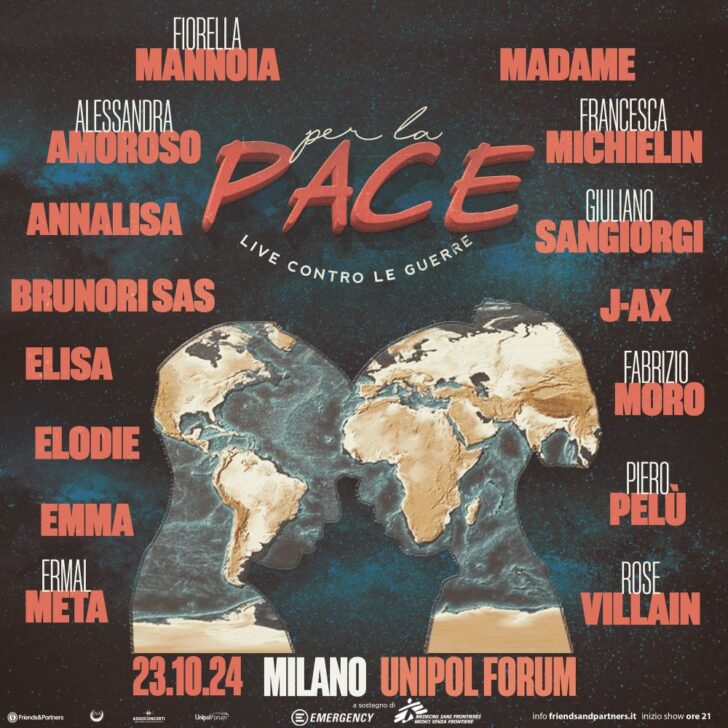 “Per La Pace”: il 23 ottobre a Milano un concerto contro tutte le guerre