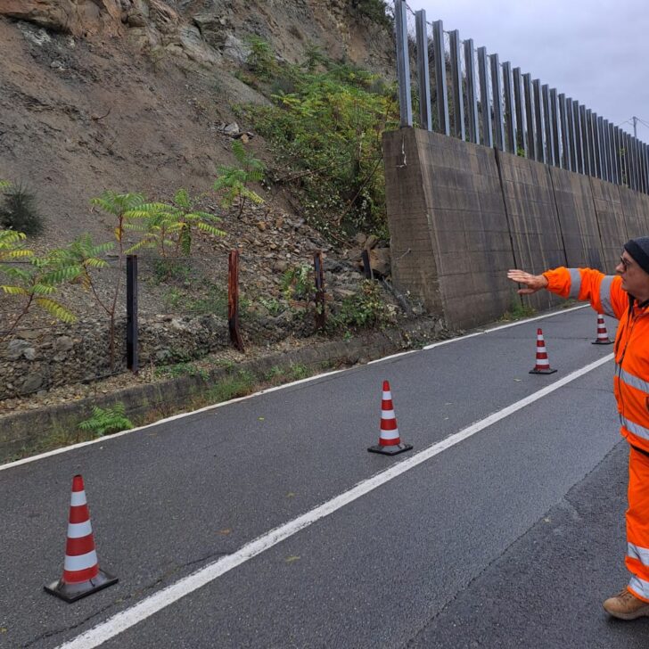 Maltempo: chiusa una corsia della provinciale 210 a Cavatore