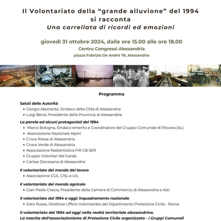 Il Volontariato dell’Alluvione del 1994 si racconta. All’Acsal i ricordi e le emozioni di chi aiutò Alessandria