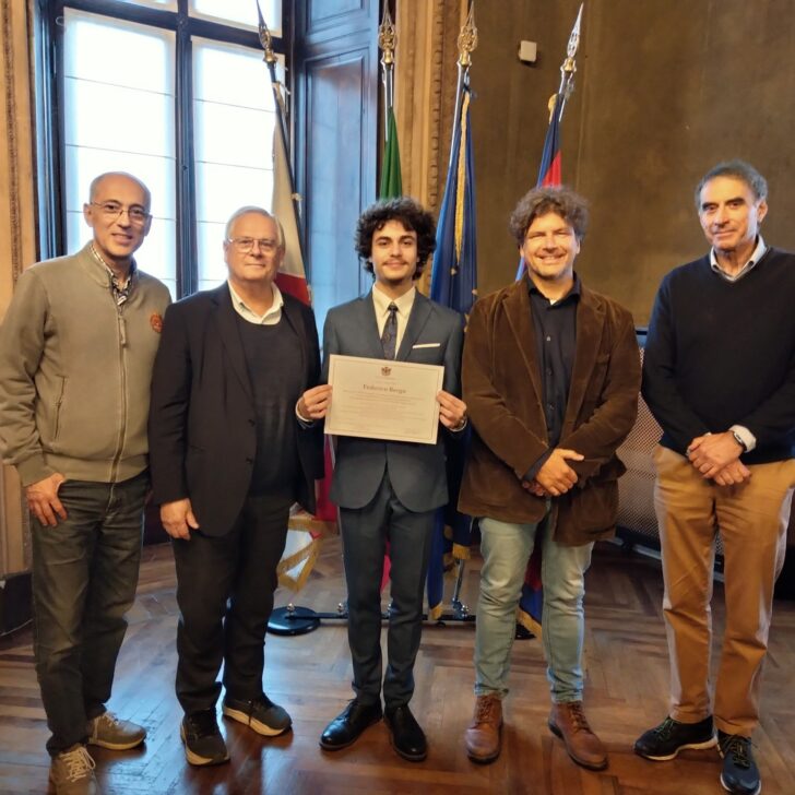 La Città di Alessandria festeggia Federico Bergo, vincitore al concorso europeo per giovani scienziati