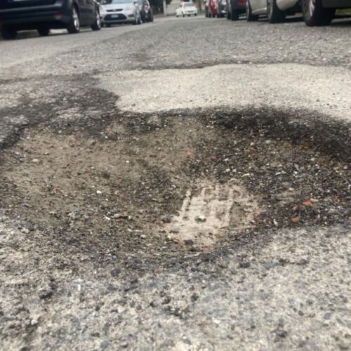 Buche ed erbacce in via Pasino ad Alessandria, una cittadina: “Situazione insostenibile”