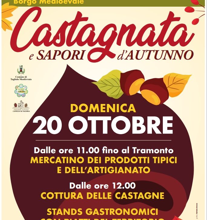 Domenica 20 ottobre castagne e sapori d’autunno a Tagliolo Monferrato