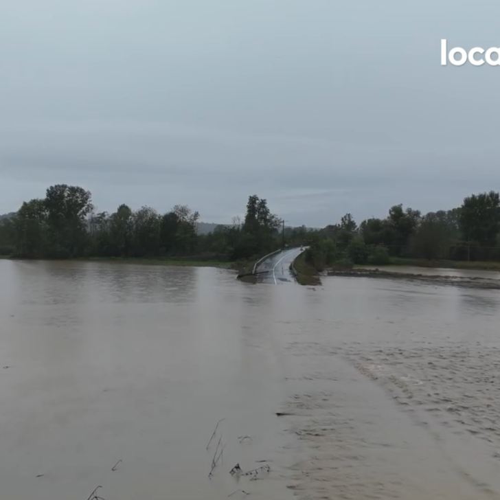 Le immagini dall’alto dell’Orba: da torrente a fiume impetuoso