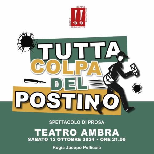 Sabato 12 ottobre la commedia “Tutta colpa del postino” in scena al Teatro Ambra