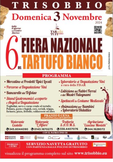 Rinviata al 3 novembre la Fiera Nazionale del Tartufo bianco a Trisobbio