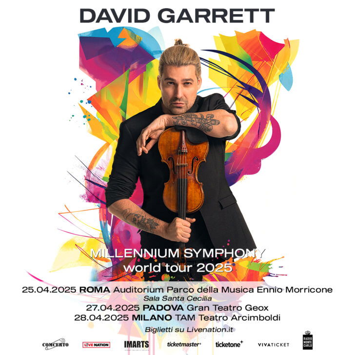 David Garrett ad aprile in Italia per il tour con Millennium Symphony