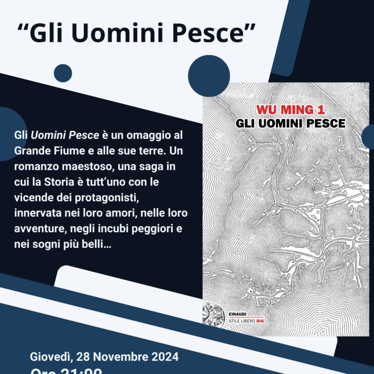 Giovedì a Casale Wu Ming 1 presenta il suo libro “Gli uomini pesce”