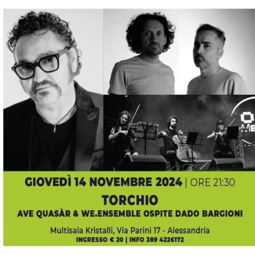 Il 14 novembre Massimo Torchio apre “Suoni e Visioni” alla Multisala Kristalli